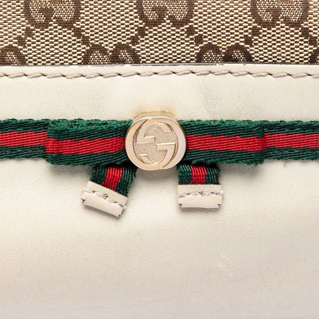 Gucci GG Canvas Web Mayfair Satchel Beige Good - Box View