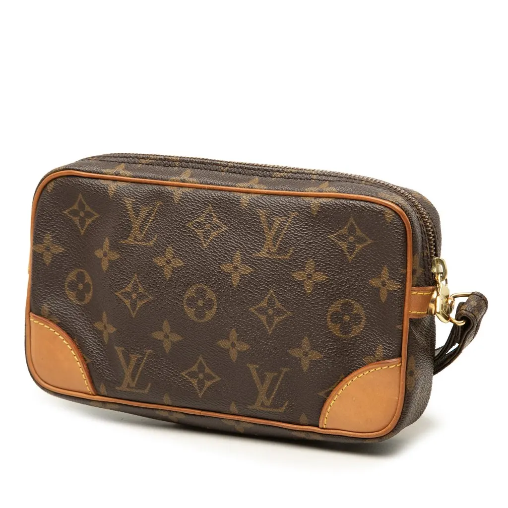 Louis Vuitton Monogram Marly Dragonne PM Brown Canvas Good - Back View