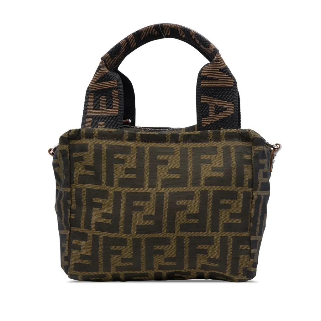 Fendi Mini Zucca Canvas Satchel Brown Canvas Very good - Front View