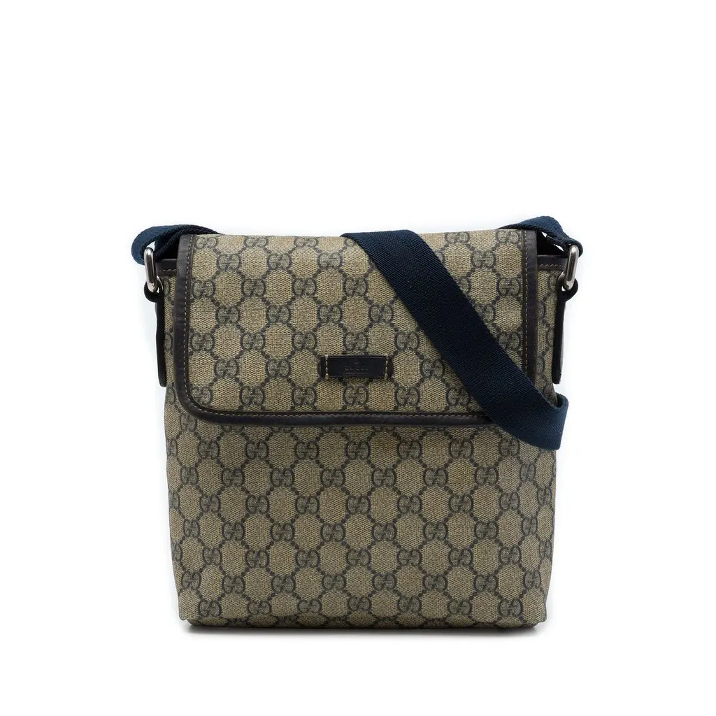 Gucci GG Supreme Crossbody Beige Canvas Very good - Front View