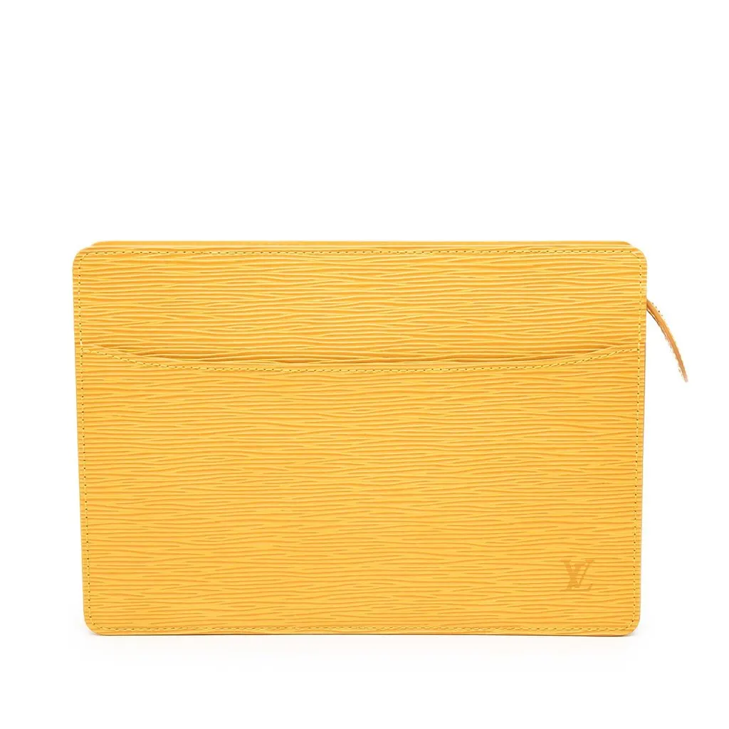 Louis Vuitton Epi Pochette Homme Yellow Leather Very good - Front View