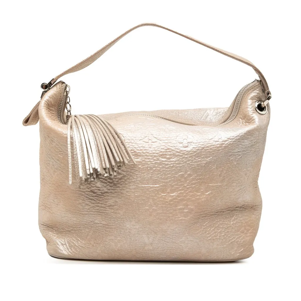 Louis Vuitton Monogram Shimmer Halo Gold Leather Very good - Front View