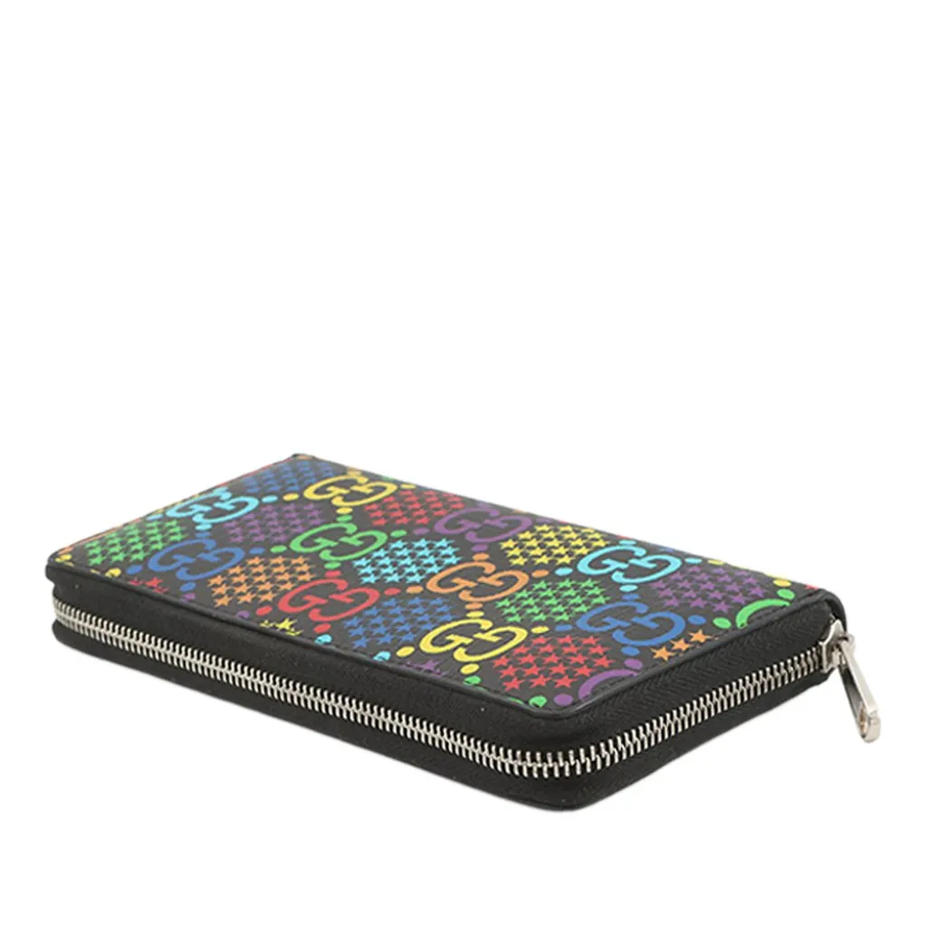 Gucci GG Supreme Psychedelic Zip Around Wallet Black Very good - Inside View