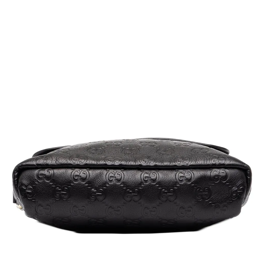 Gucci Guccissima Crossbody Black Leather Good - Inside View