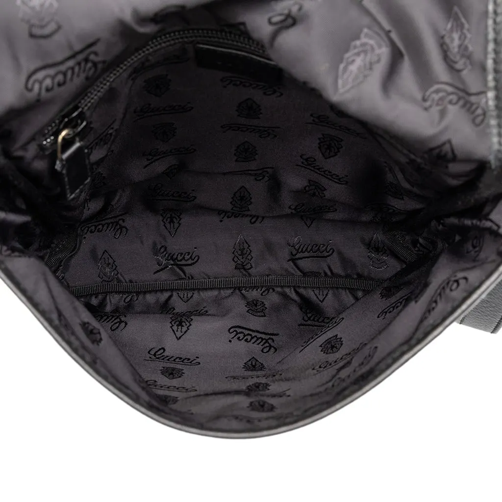 Gucci Guccissima Crossbody Black Leather Good - Model View