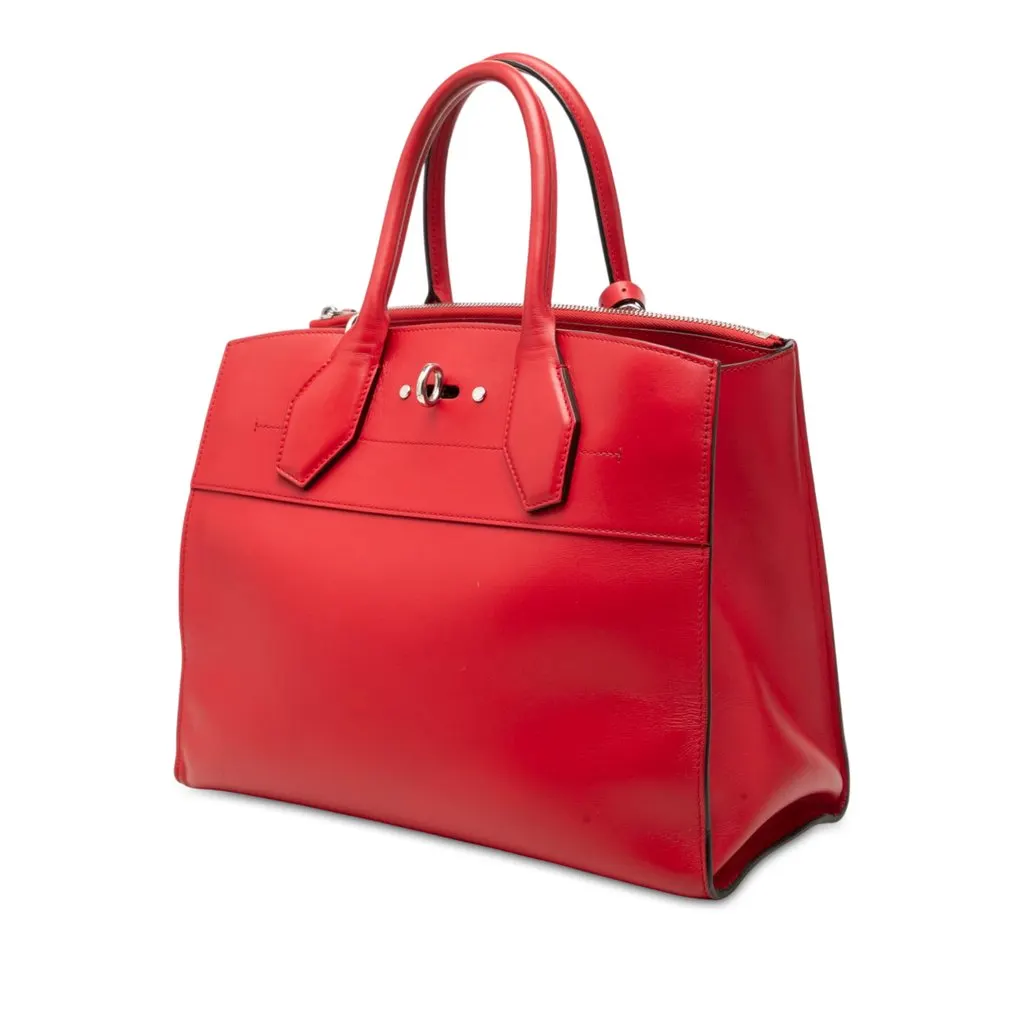 Louis Vuitton Leather City Steamer MM Red Leather Very good - Back View