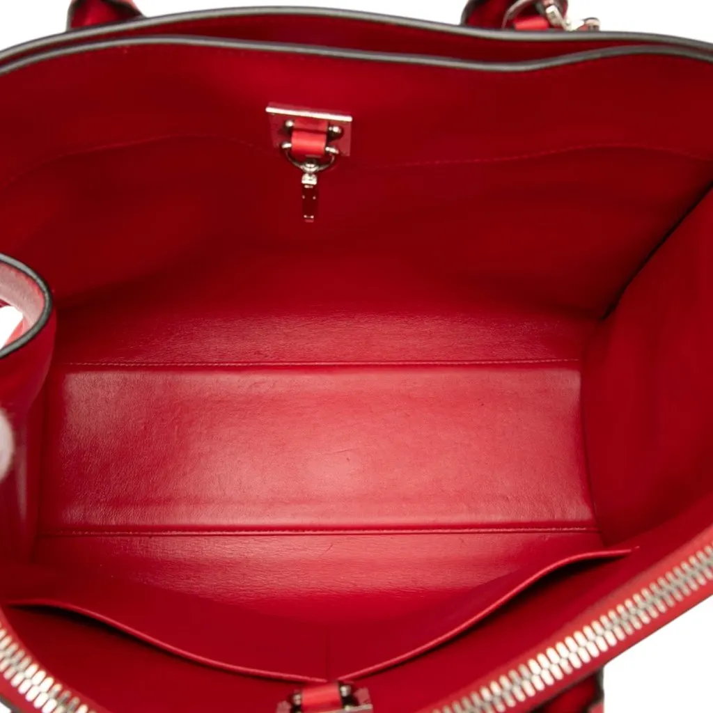Louis Vuitton Leather City Steamer MM Red Leather Very good - Model View