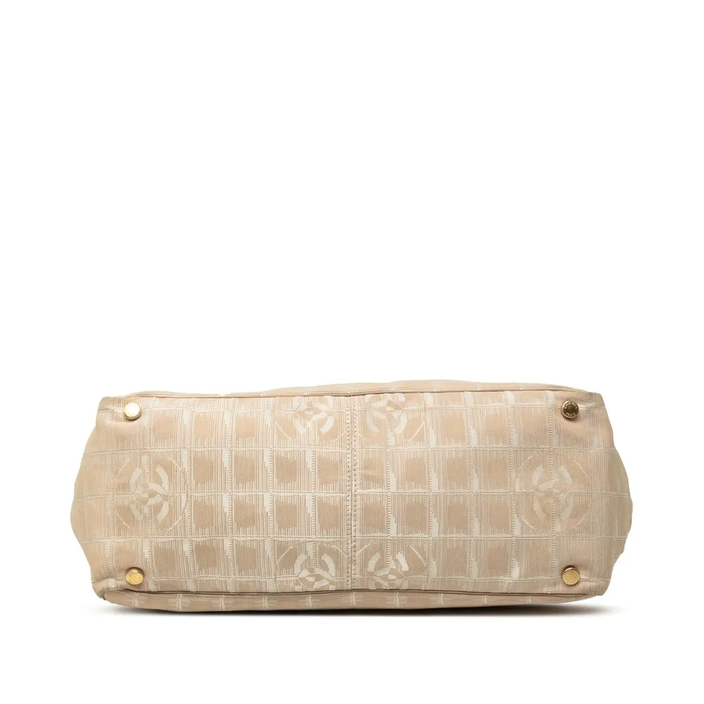 Chanel New Travel Line Nylon Tote Beige Polyamide Good - Inside View
