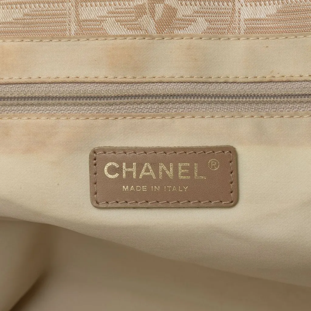 Chanel New Travel Line Nylon Tote Beige Polyamide Good - Box View