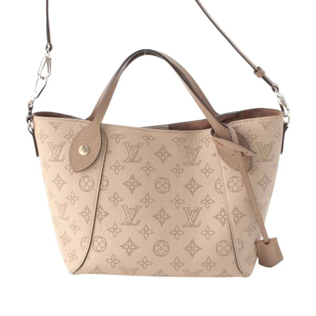 Louis Vuitton Monogram Mahina Hina PM Beige Leather Very good - Front View