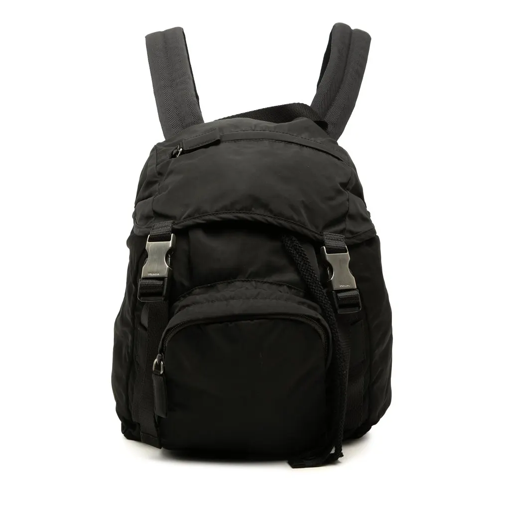 Prada Tessuto Montagna Backpack Black Polyamide Good - Front View
