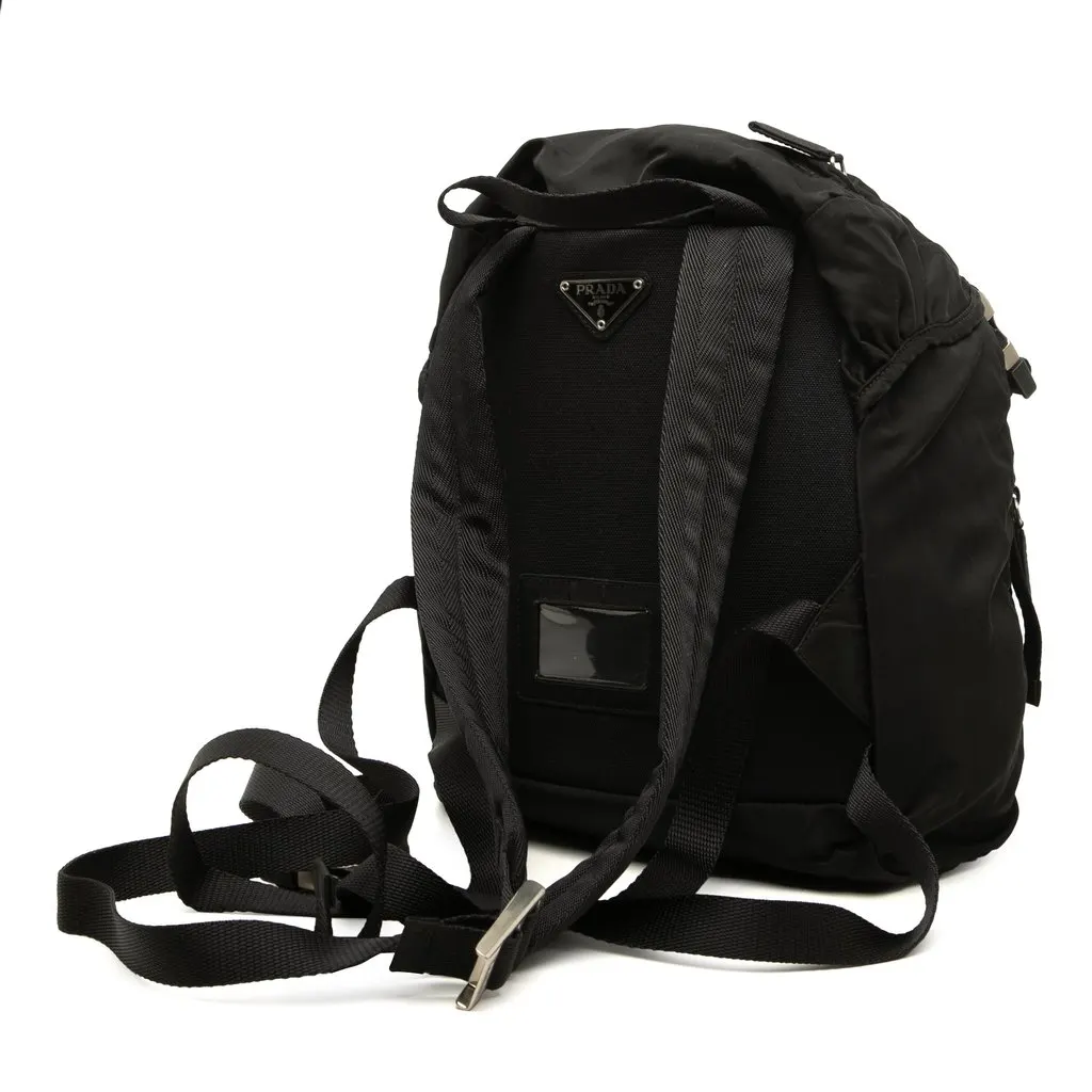 Prada Tessuto Montagna Backpack Black Polyamide Good - Back View
