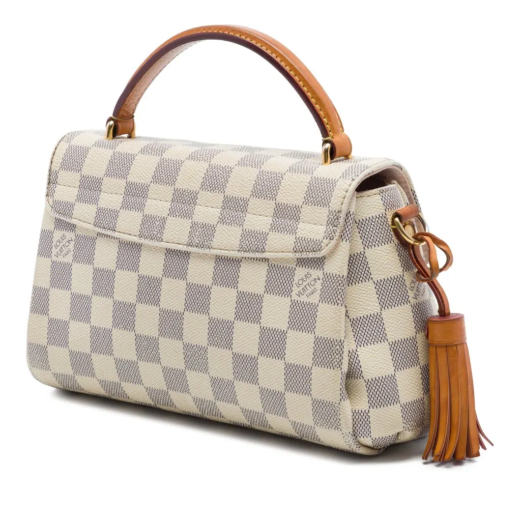 Louis Vuitton Damier Azur Croisette White Canvas Good - Back View