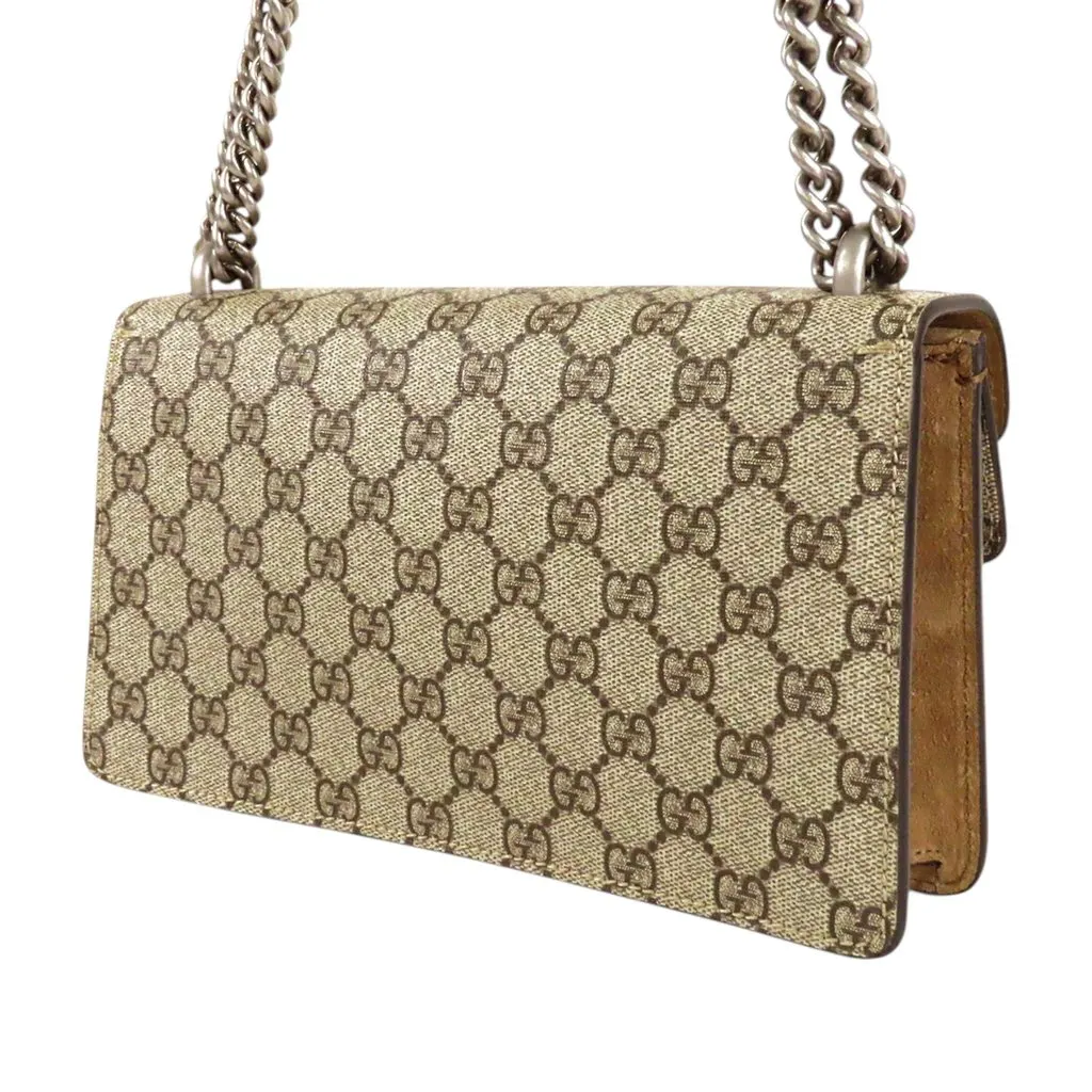 Gucci Medium GG Supreme Dionysus Crossbody Beige Very good - Back View