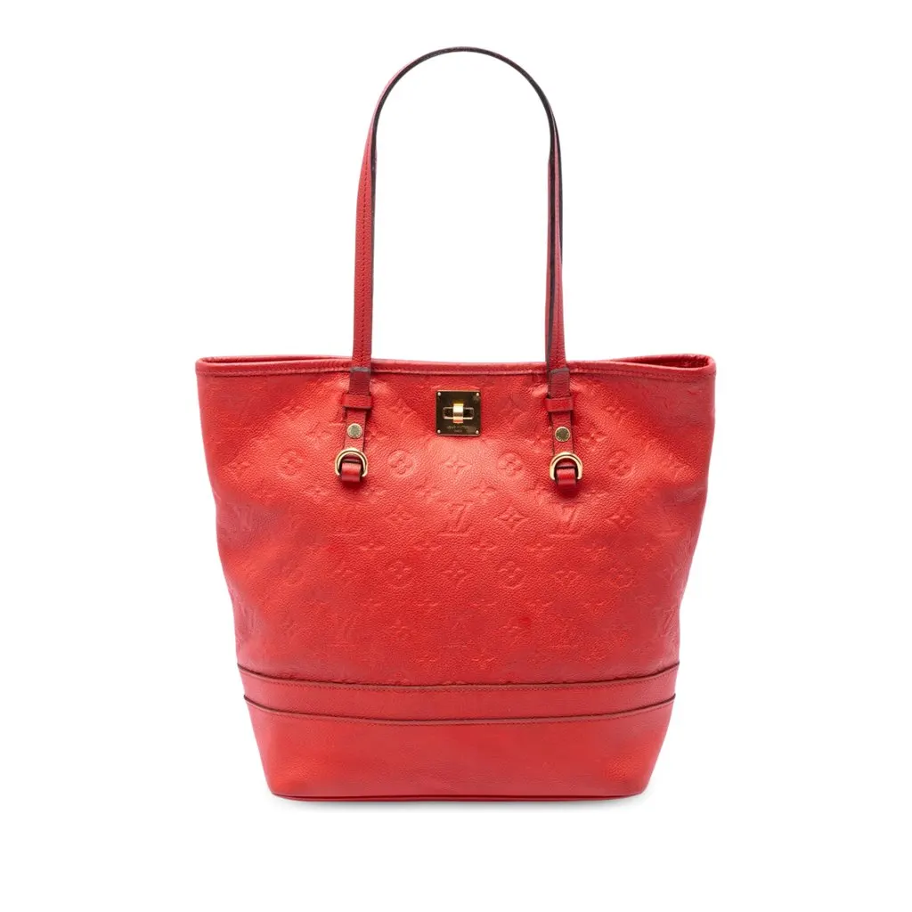 Louis Vuitton Monogram Empreinte Citadine PM Red Leather Good - Front View
