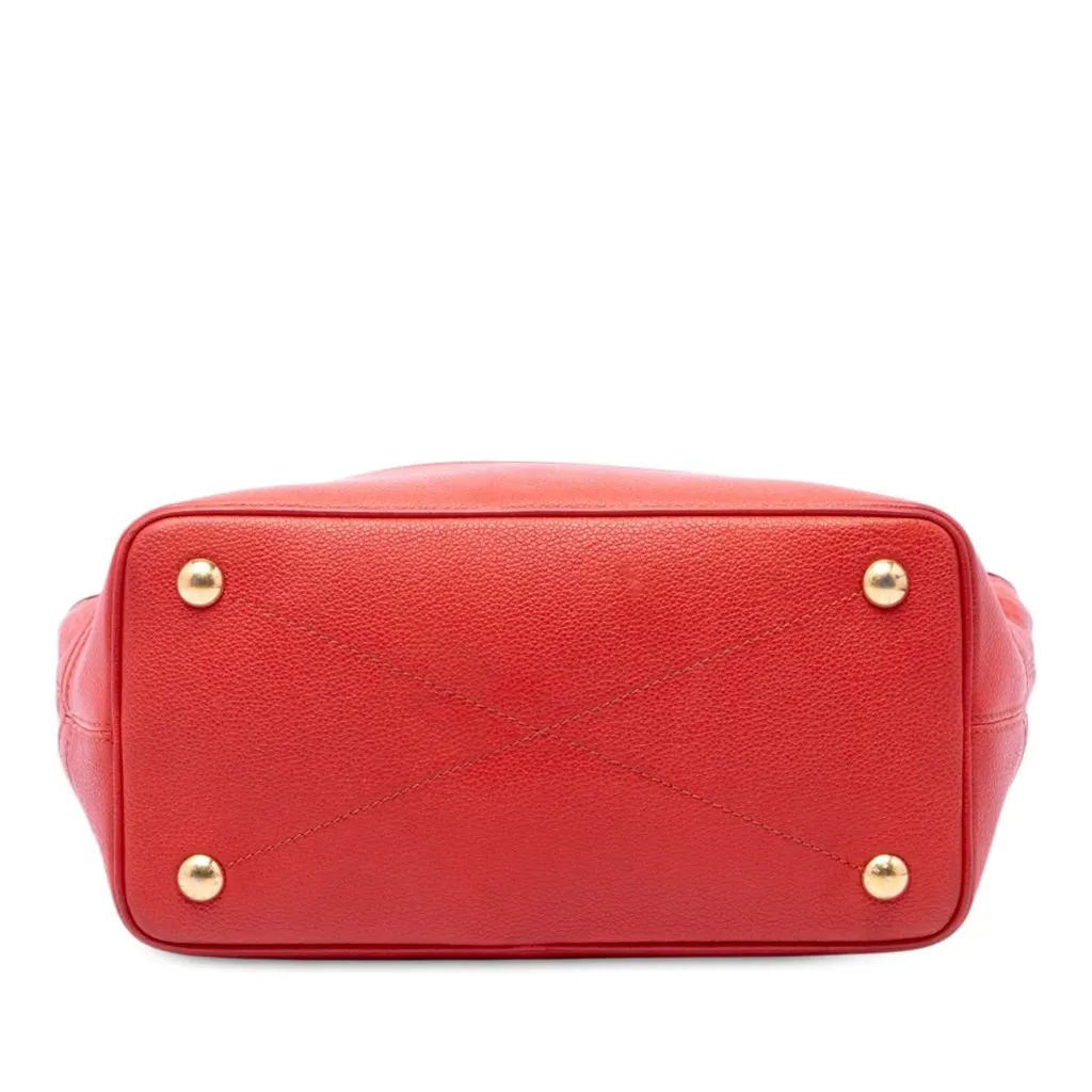 Louis Vuitton Monogram Empreinte Citadine PM Red Leather Good - Inside View