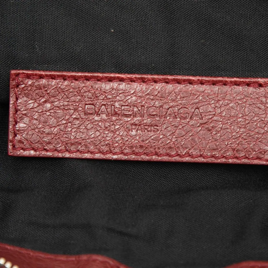 Balenciaga Lambskin Motocross Classic Clip M Clutch Red Leather Very good - Box View