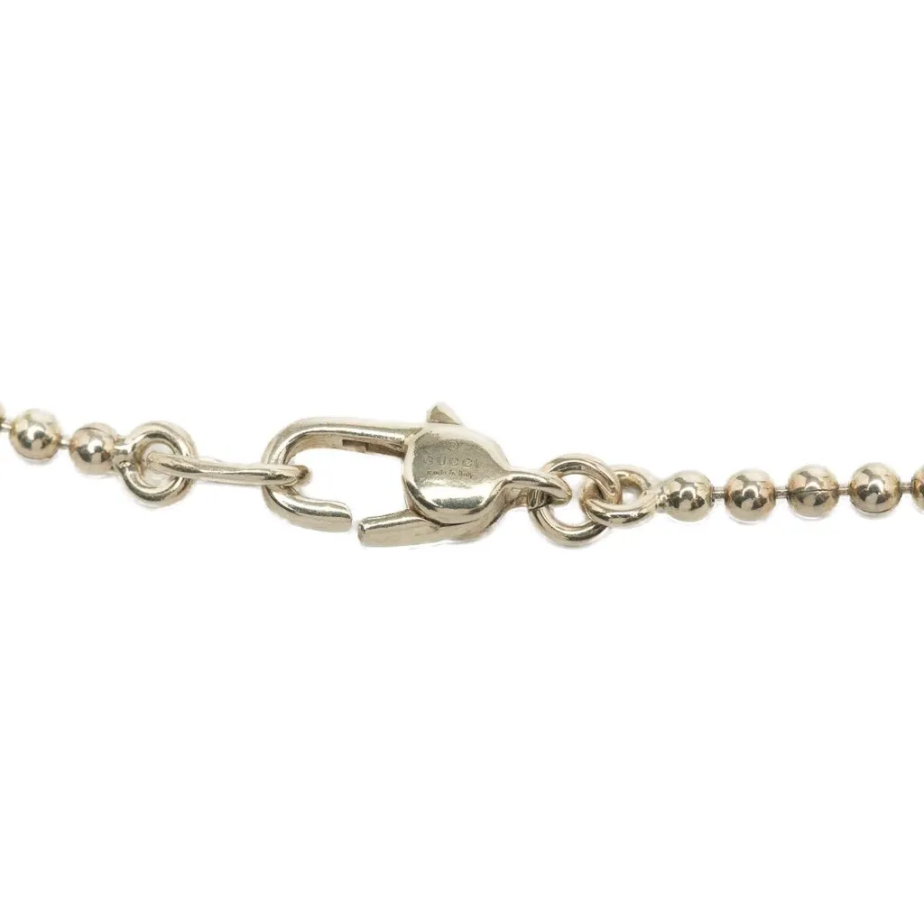 Gucci Sterling Silver Oval Plate Pendant Necklace Silver Metal Very good - Box View