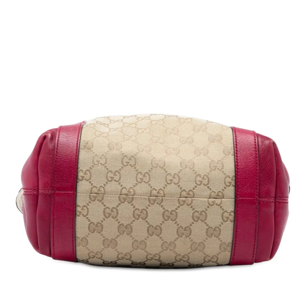 Gucci GG Canvas Twins Tote Beige Canvas Good - Inside View