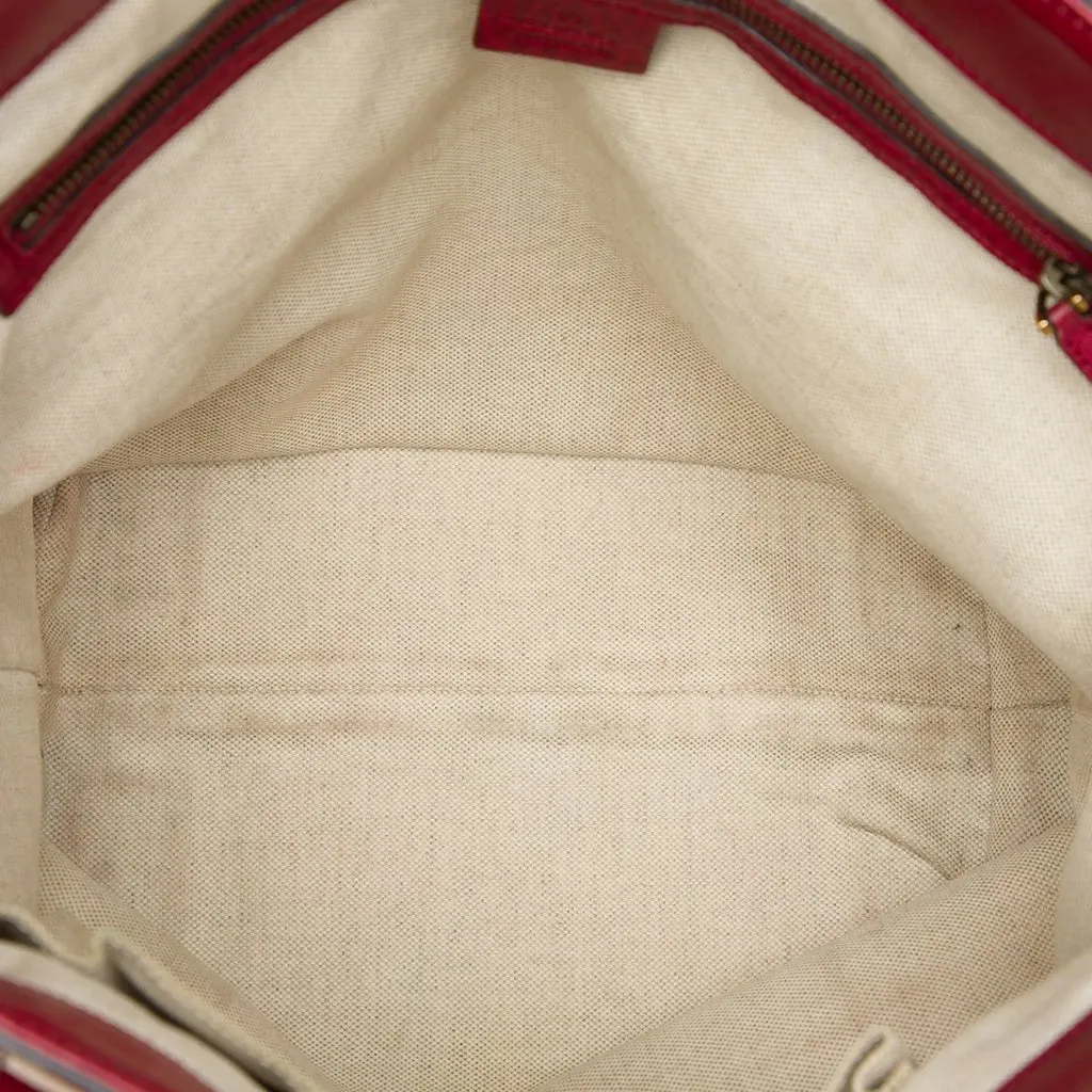 Gucci GG Canvas Twins Tote Beige Canvas Good - Model View