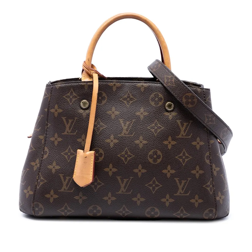 Louis Vuitton Monogram Montaigne BB Brown Canvas Good - Front View