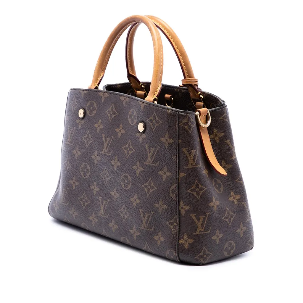 Louis Vuitton Monogram Montaigne BB Brown Canvas Good - Back View