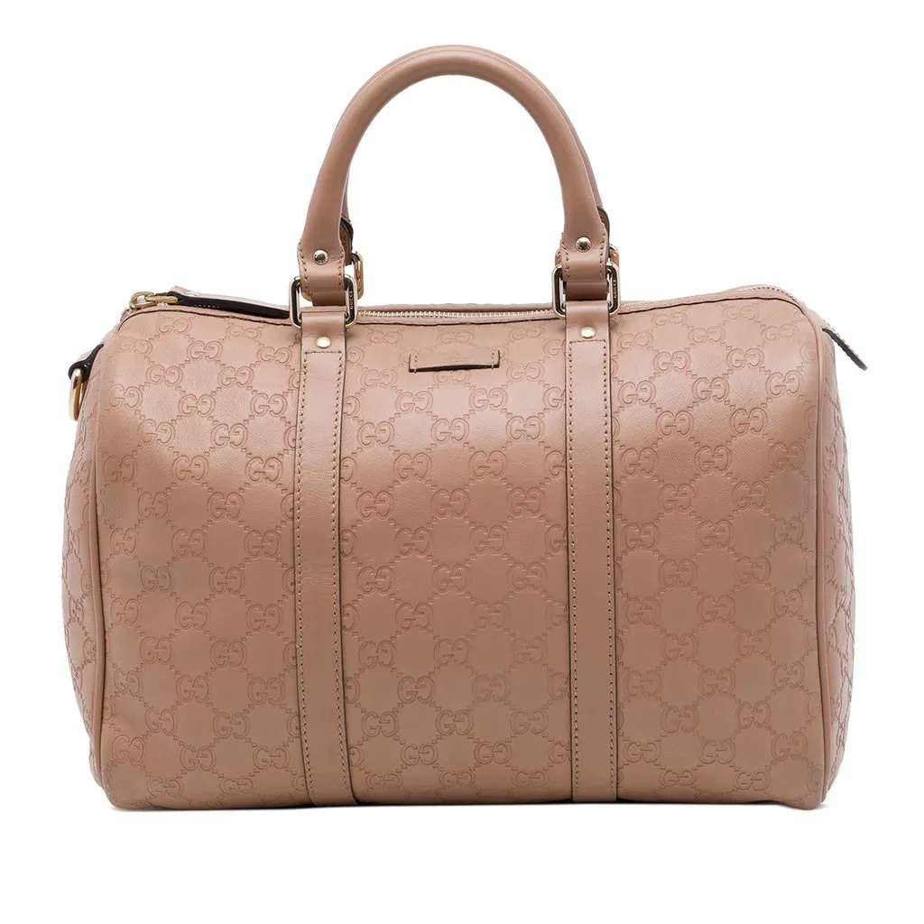 Gucci Medium Guccissima Joy Boston Bag Brown Leather Very good - Front View