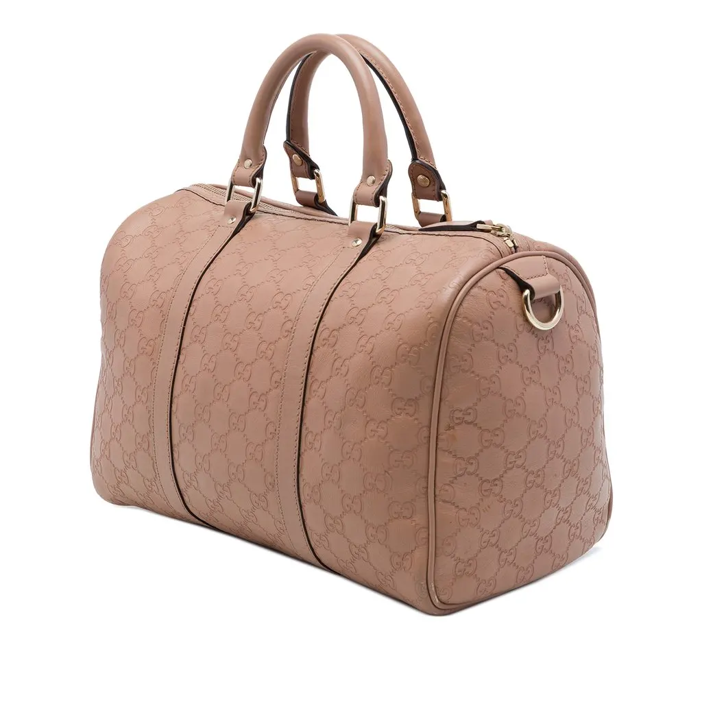 Gucci Medium Guccissima Joy Boston Bag Brown Leather Very good - Back View