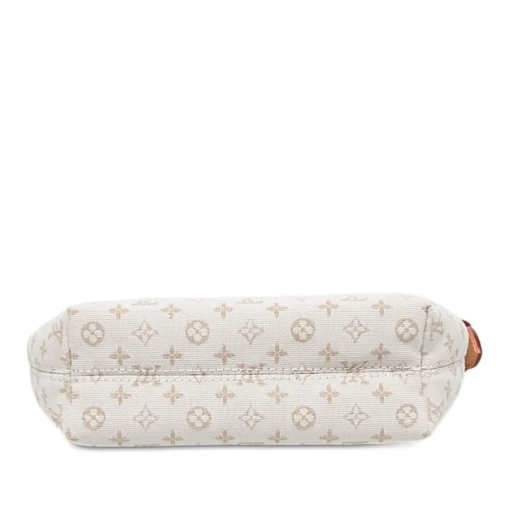 Louis Vuitton Monogram Canvas Hills Mini Pochette White Canvas Never worn - Inside View