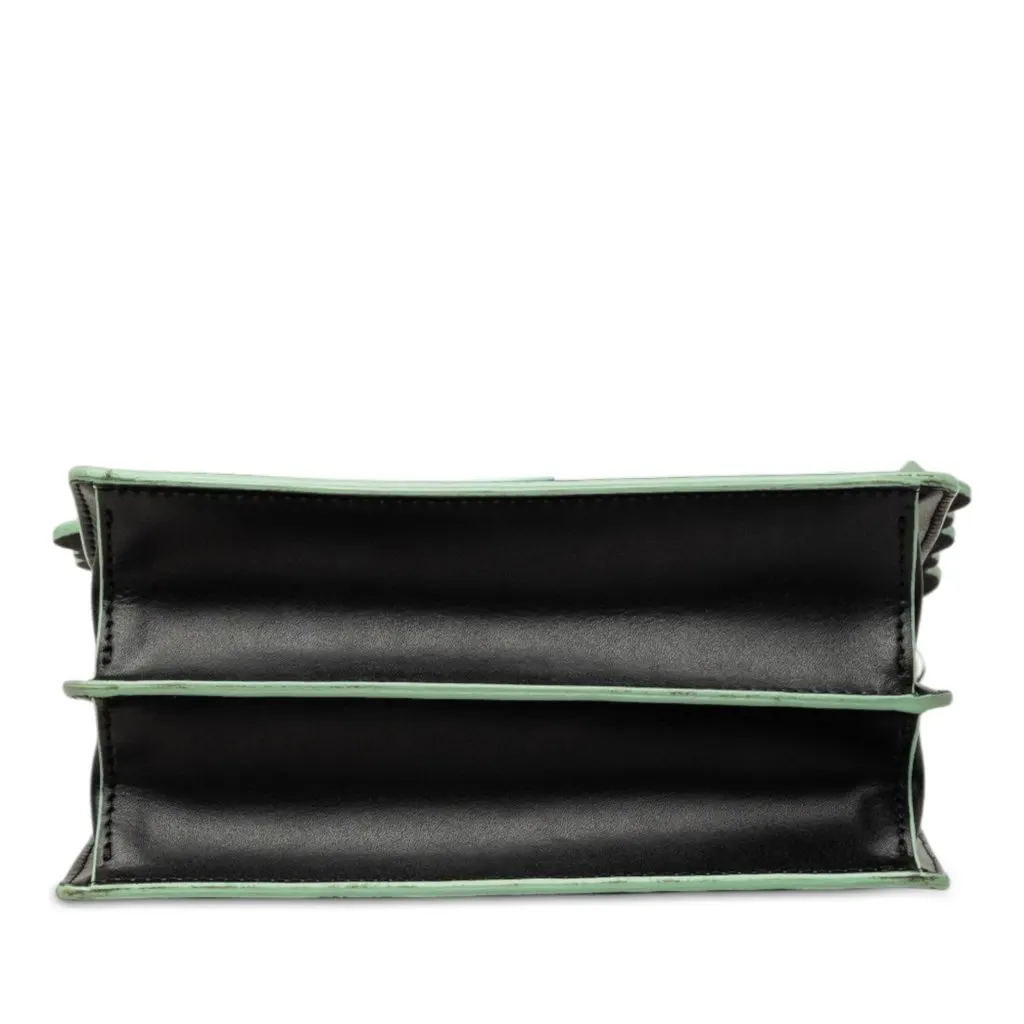 Fendi Mini Scalloped Leather and Acrylic Studs Kan I Crossbody Black Leather Very good - Inside View