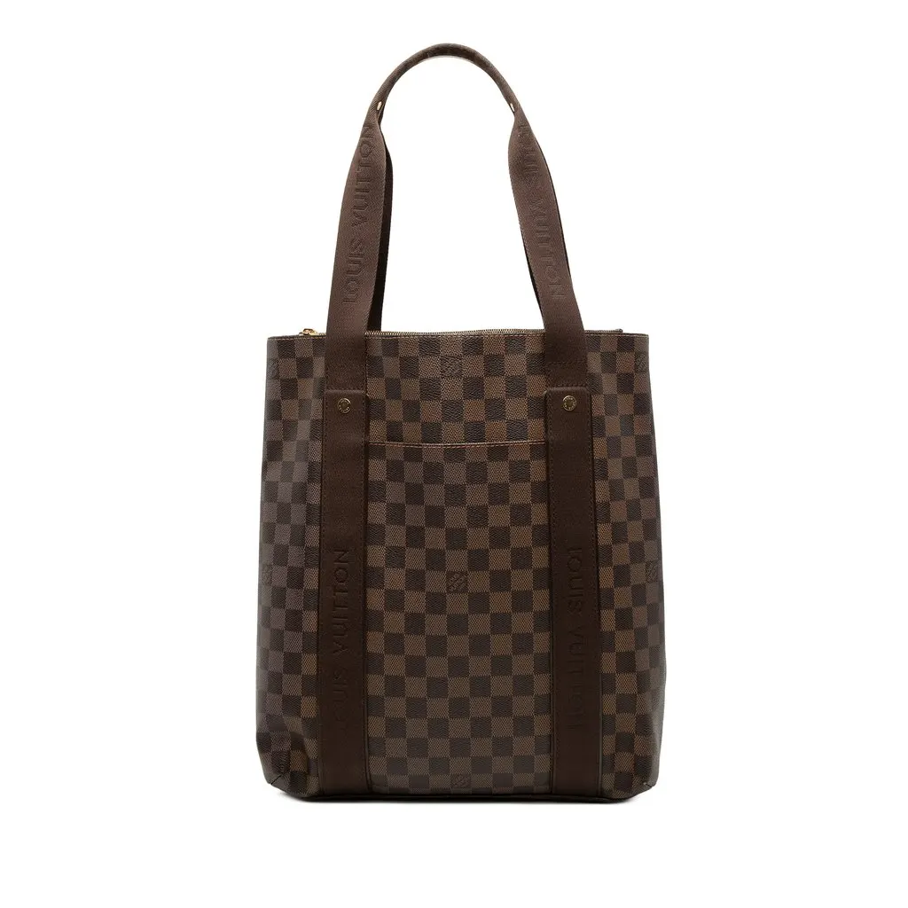 Louis Vuitton Damier Ebene Cabas Beaubourg Brown Good - Front View