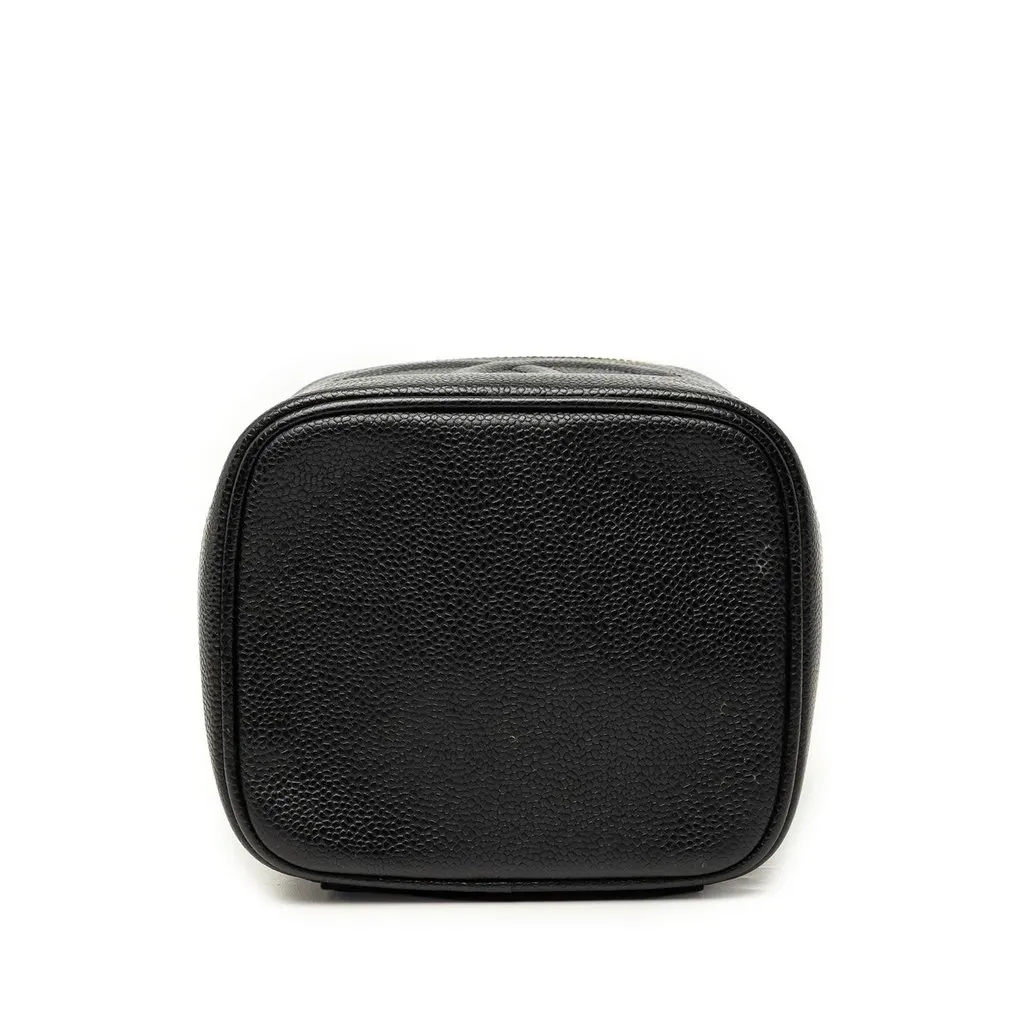 Chanel CC Caviar Vanity Case Black Leather Very good - Inside View