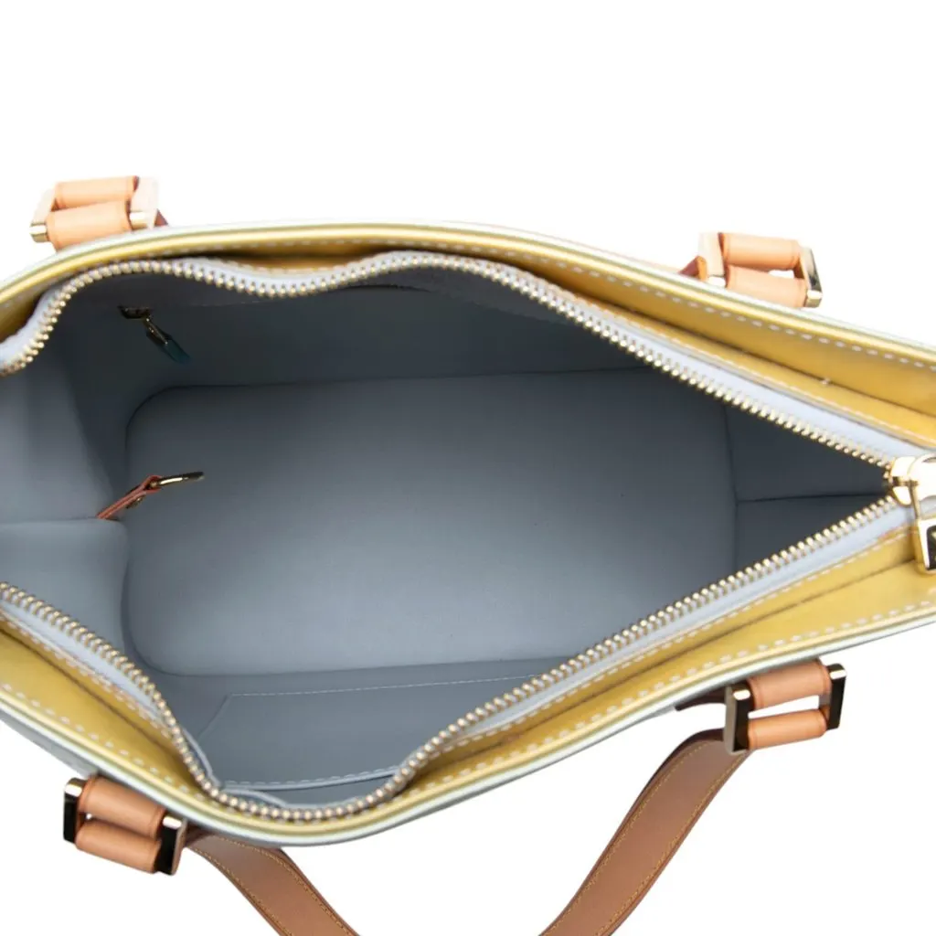 Louis Vuitton Monogram Vernis Houston Silver Leather Good - Model View