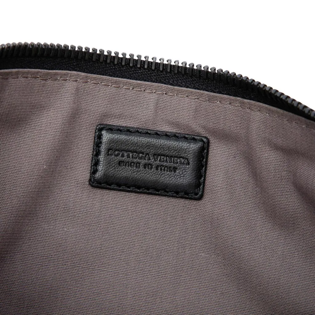 Bottega Veneta Canine Collection Nappa Intrecciato Wristlet Clutch Black Leather Very good - Box View