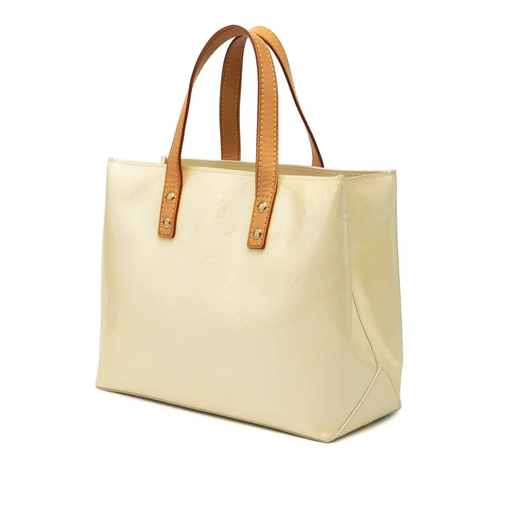 Louis Vuitton Monogram Vernis Reade PM White Leather Very good - Back View
