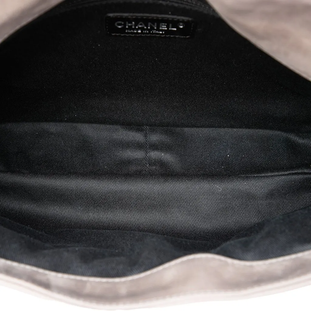 Chanel Jumbo Quilted Iridescent Calfskin In the Mix Double Flap Brown Leather Very good - Model View