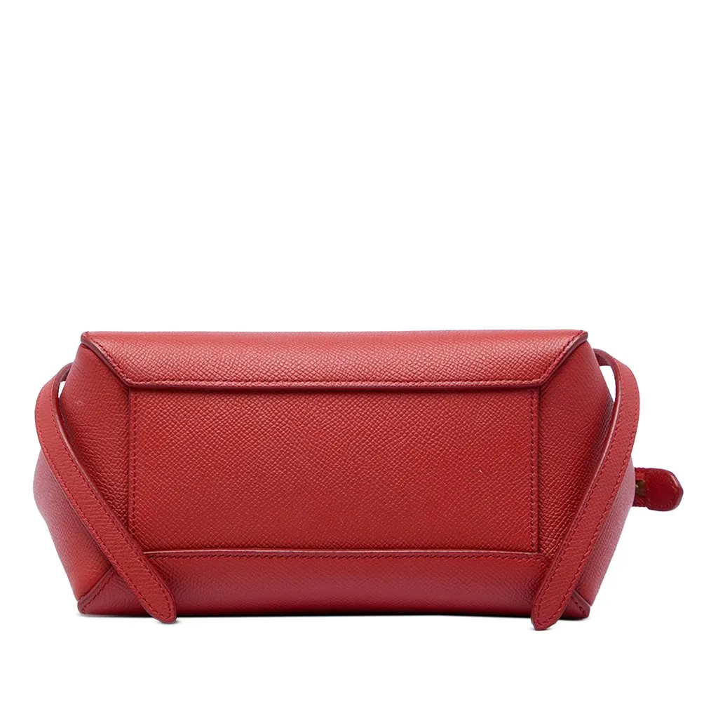 Celine Nano Grained Calfskin Belt Bag Red Leather Very good - Inside View