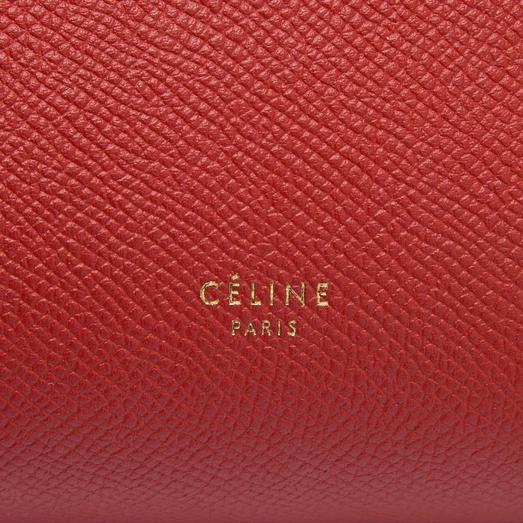 Celine Nano Grained Calfskin Belt Bag Red Leather Very good - Box View