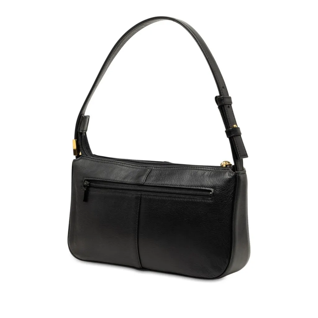Burberry Leather Shoulder Bag Black Leather Very good - Back View