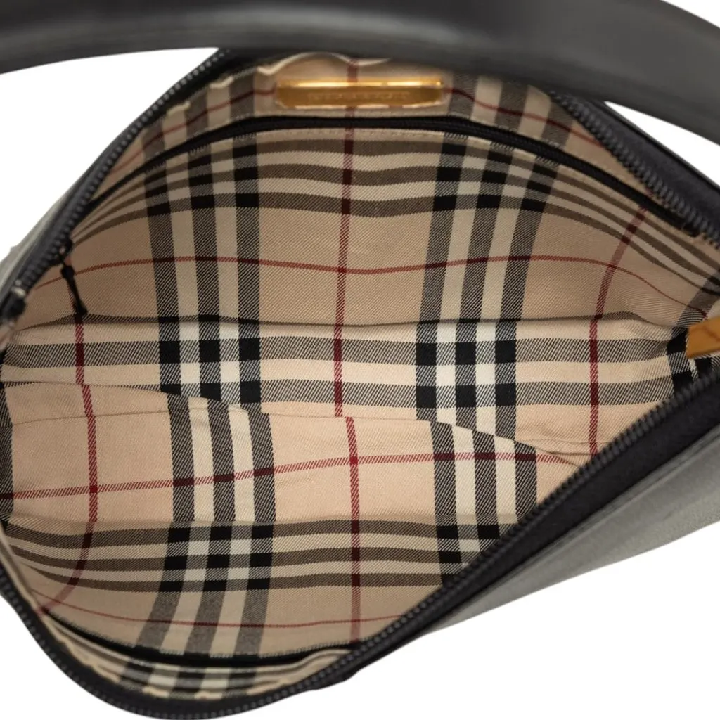 Burberry Leather Shoulder Bag Black Leather Very good - Model View