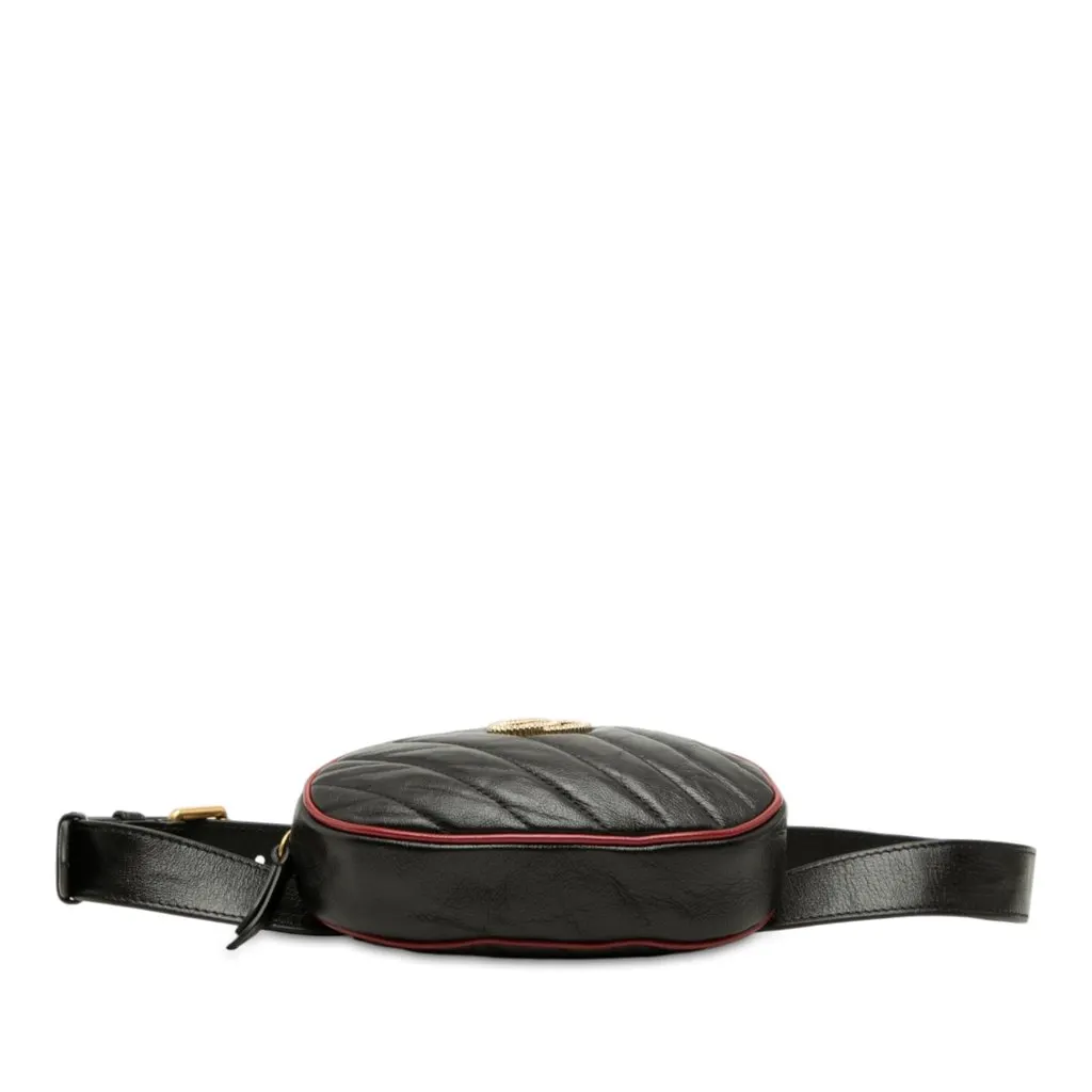 Gucci GG Marmont Matelasse Calfskin Torchon Belt Bag Black Leather Very good - Inside View