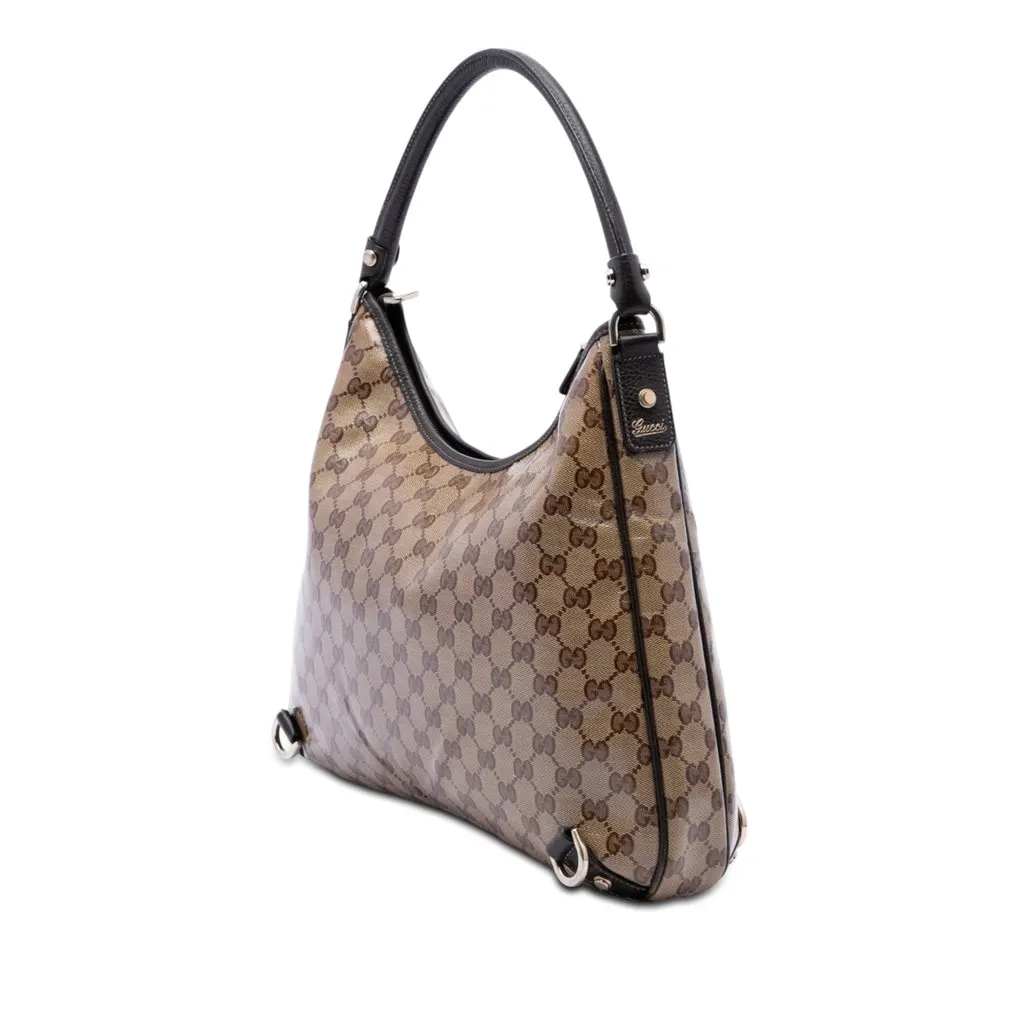 Gucci GG Crystal Abbey D Ring Shoulder Bag Beige Very good - Back View