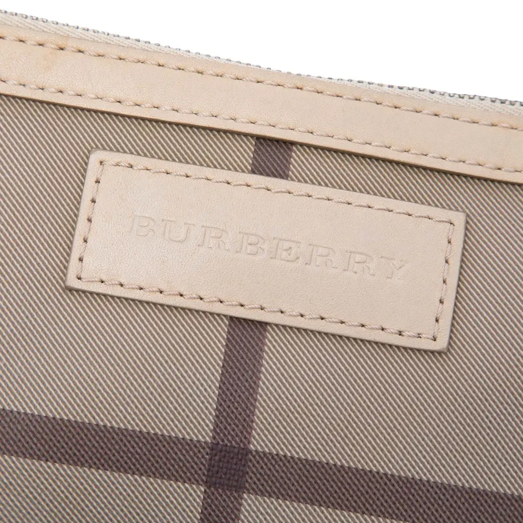 Burberry Small Smoke Check Coated Canvas Canterbury Tote Grey Canvas Good - Box View