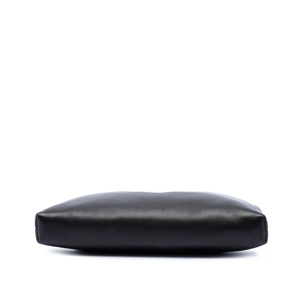 Saint Laurent Lambskin Monogram Long Calypso Zipped Pouch Black Leather Very good - Inside View