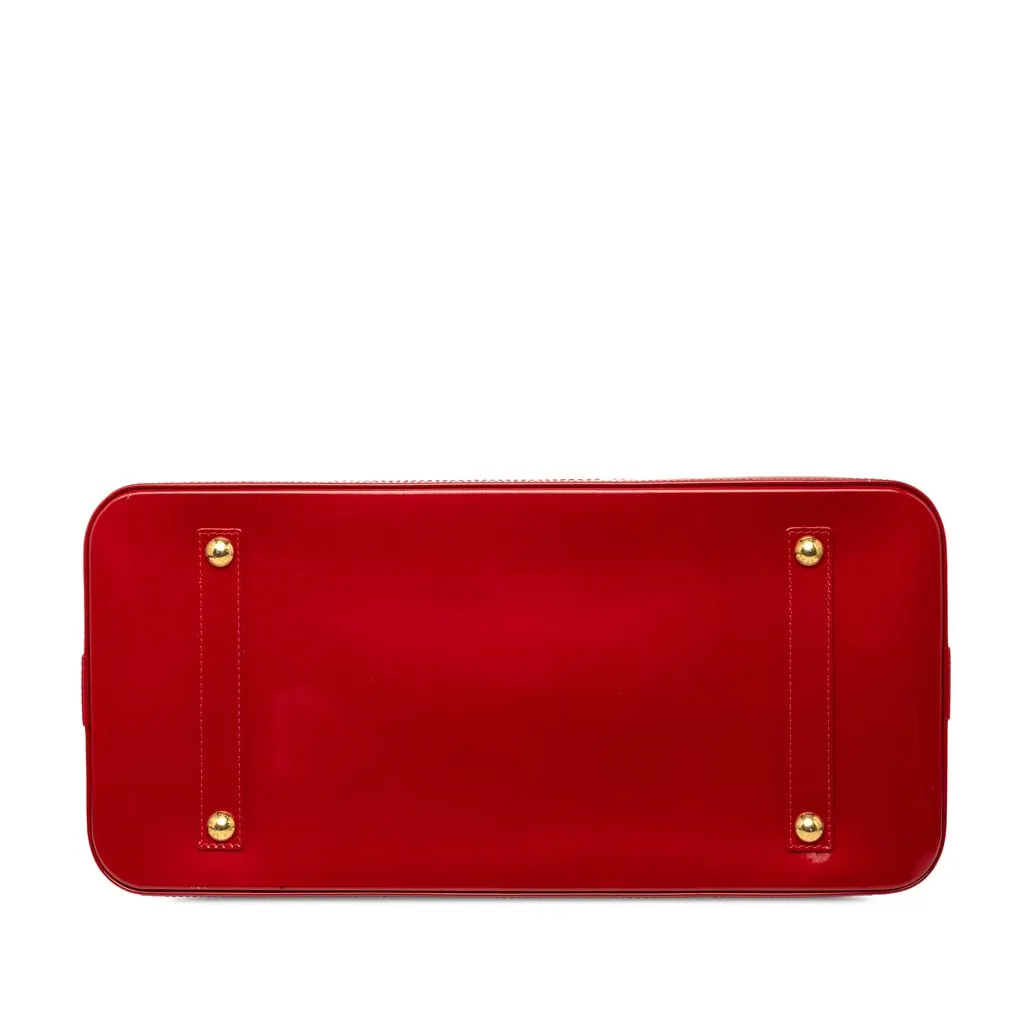 Louis Vuitton Monogram Vernis Alma GM Red Leather Very good - Inside View