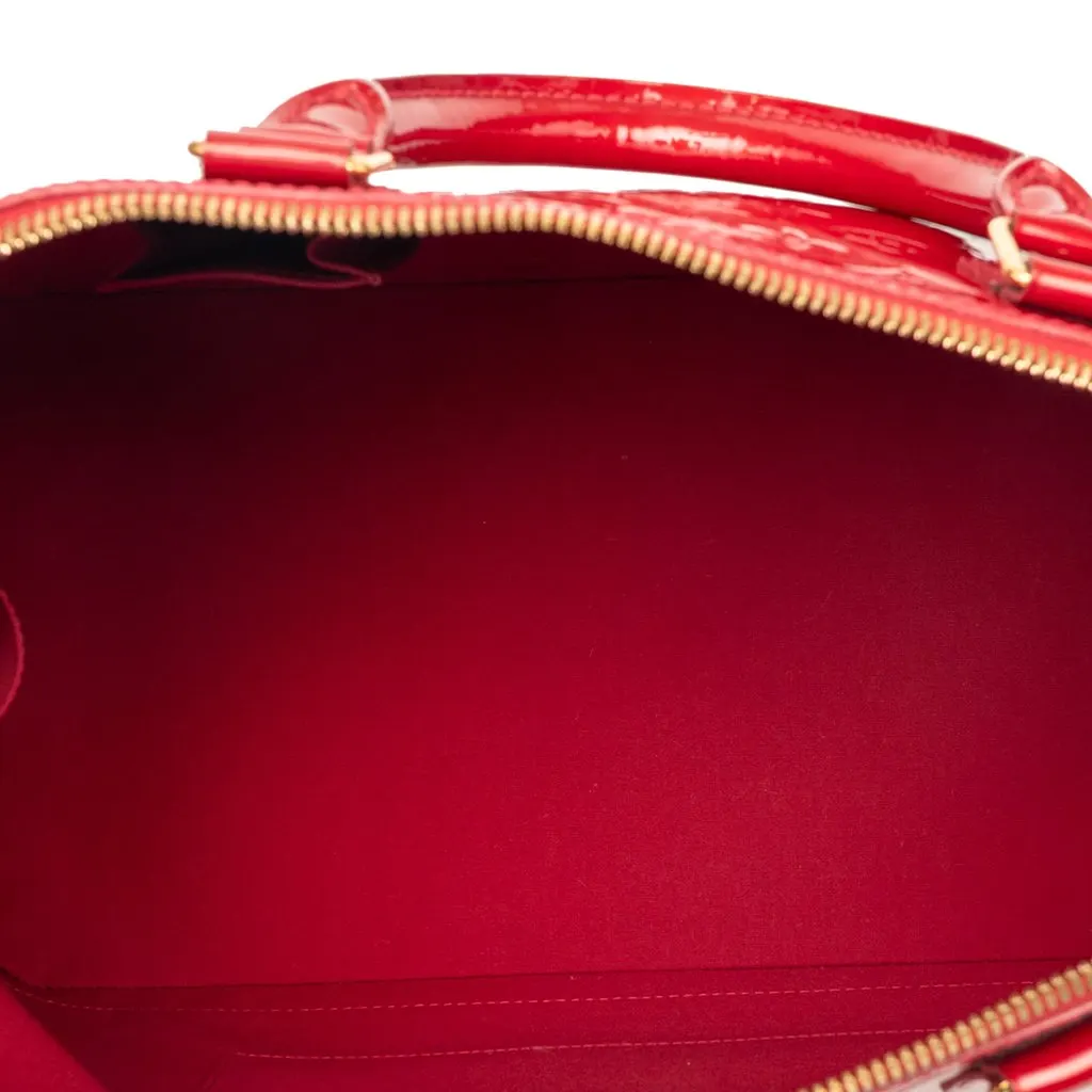 Louis Vuitton Monogram Vernis Alma GM Red Leather Very good - Model View