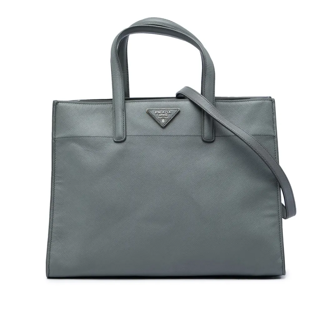Prada Saffiano Soft Triple Pocket Tote MultiColor Leather Very good - Front View