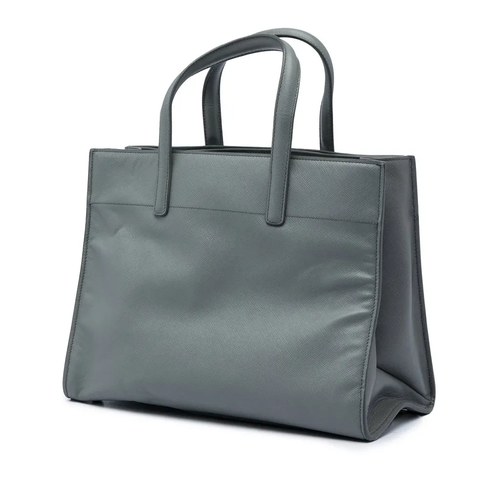 Prada Saffiano Soft Triple Pocket Tote MultiColor Leather Very good - Back View