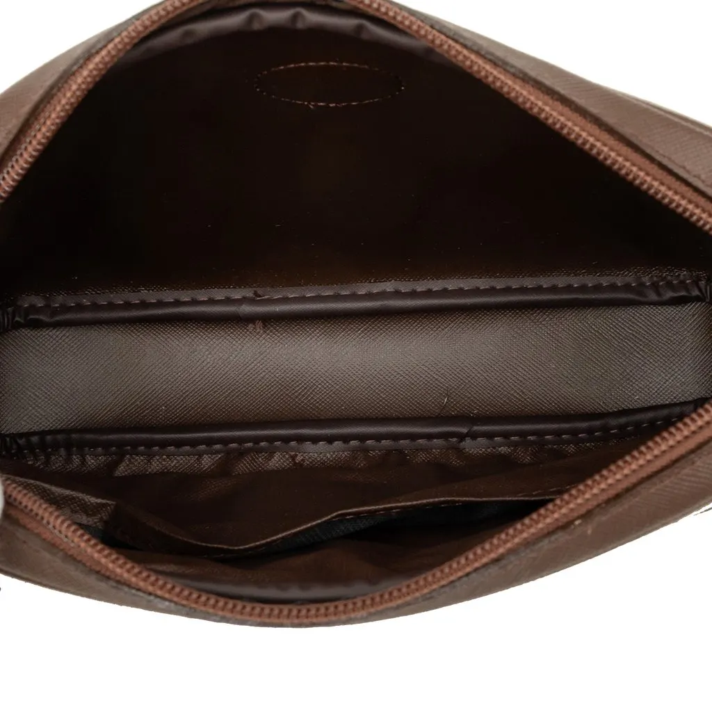 Burberry Vintage Check Canvas Clutch Brown Canvas Good - Model View