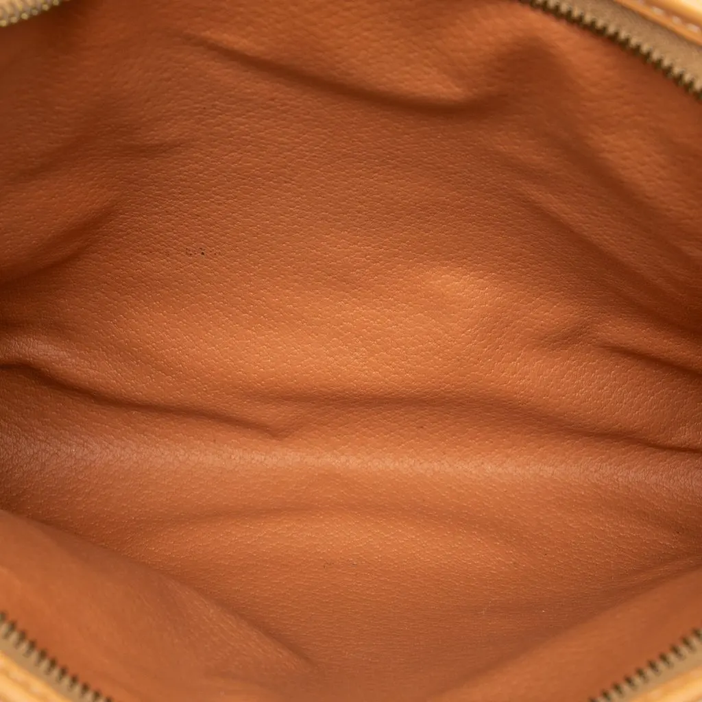 Celine Macadam Coated Canvas Clutch Brown Canvas Good - Model View